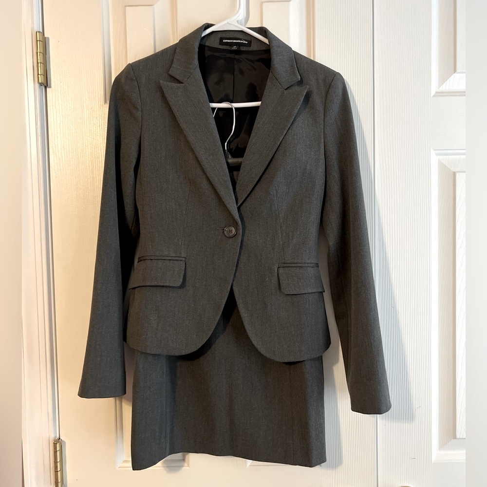 Express Design Studio Pencil Skirt Suit Set
